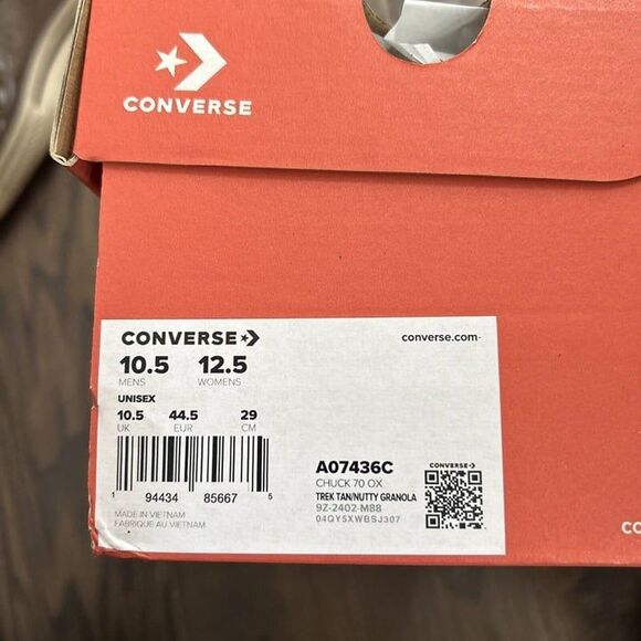 Converse Chuck 70 Ox Sneakers Men's Size 10.5 Trek Tan/ Nutty Granola A07436C - Picture 7 of 7